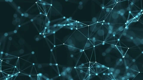 4k abstract loop color geometrical background with lines and dots Stock Footage