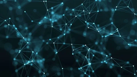 4k abstract loop color geometrical background with lines and dots Stock Footage 71352764