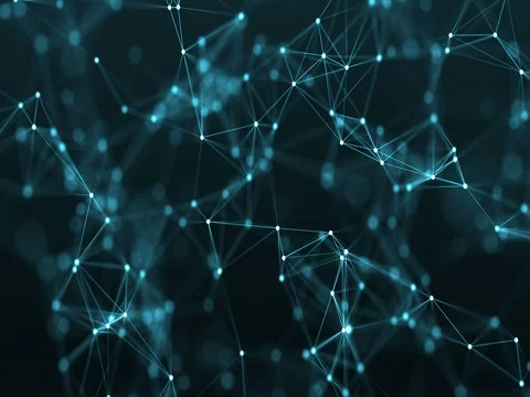 4k abstract loop color geometrical background with lines and dots Stock-Footage 71352996