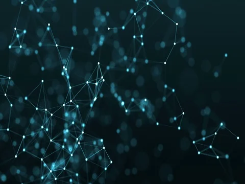 4k abstract loop color geometrical background with lines and dots Stock-Footage 71353571