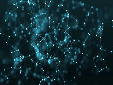 4k abstract loop color geometrical background with lines and dots Stock-Footage 71353906