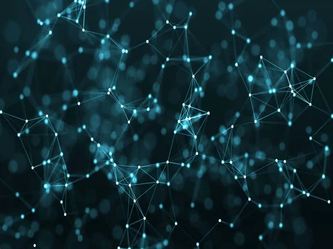 4k abstract loop color geometrical background with lines and dots Stock-Footage 71354480