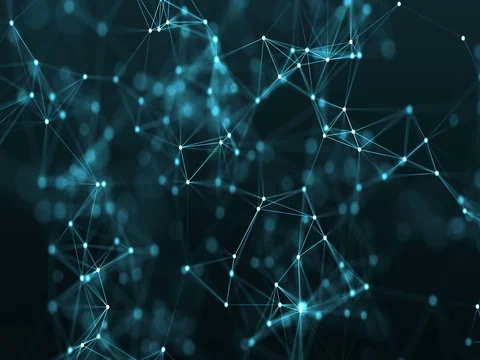 4k abstract loop color geometrical background with lines and dots Stock Footage 71356085