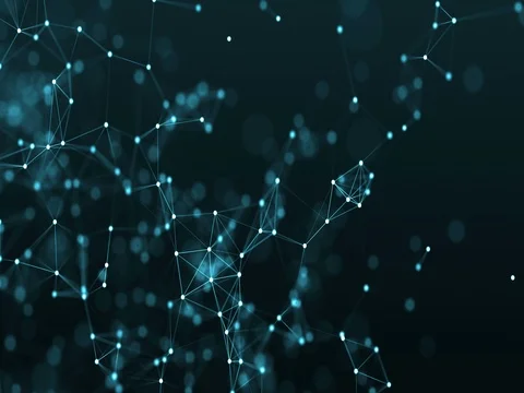 4k abstract loop color geometrical background with lines and dots Stock-Footage 71356814
