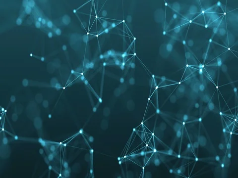 4k abstract loop color geometrical background with lines and dots Stock-Footage 71356927
