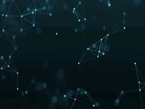4k abstract loop color geometrical background with lines and dots Stock Footage 71357082