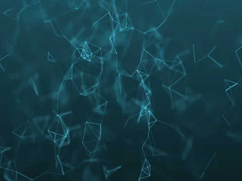 4k abstract loop color geometrical background with lines and dots Stock Footage 71357719