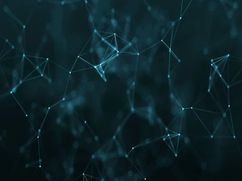 4k abstract loop color geometrical background with lines and dots Stock Footage 71357972