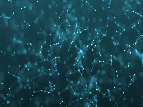 4k abstract loop color geometrical background with lines and dots Stock Footage 71358146