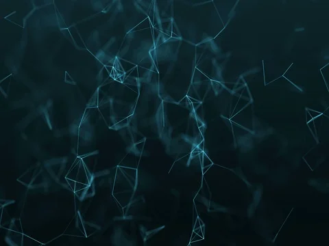 4k abstract loop color geometrical background with lines and dots Stock Footage 71358272