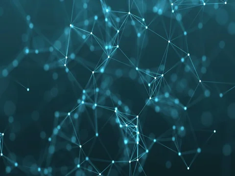 4k abstract loop color geometrical background with lines and dots Stock Footage 71358495