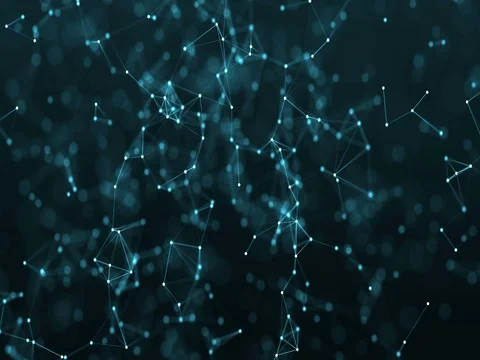 4k abstract loop color geometrical background with lines and dots Stock Footage 71358524