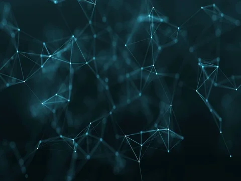 4k abstract loop color geometrical background with lines and dots Stock Footage 71359269