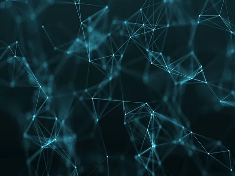 4k abstract loop color geometrical background with lines and dots Stock Footage 71359451