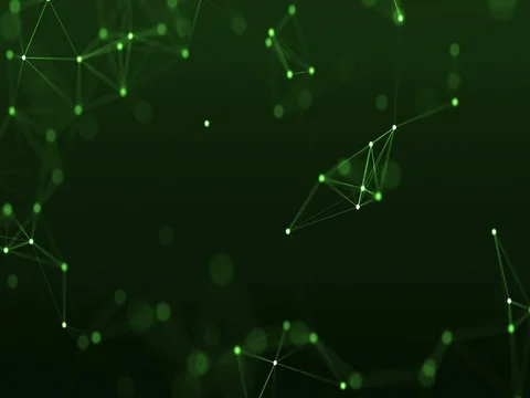 4k abstract loop color geometrical background with lines and dots Stock Footage 71361015