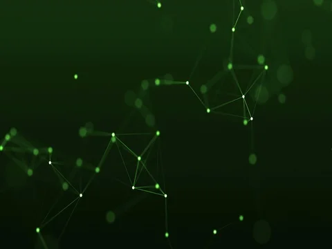 4k abstract loop color geometrical background with lines and dots Stock Footage 71361200