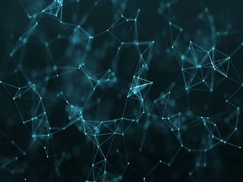 4k abstract loop color geometrical background with lines and dots Stock Footage 71361805