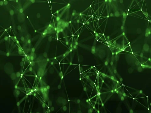 4k abstract loop color geometrical background with lines and dots Stock Footage 71362950