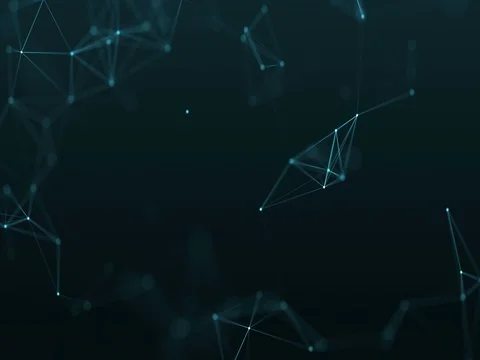 4k abstract loop color geometrical background with lines and dots Stock Footage 71366097