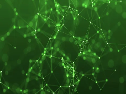 4k abstract loop color geometrical background with lines and dots Stock Footage 71370568