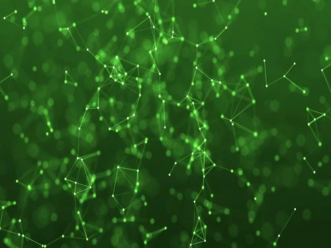 4k abstract loop color geometrical background with lines and dots Stock Footage 71384084