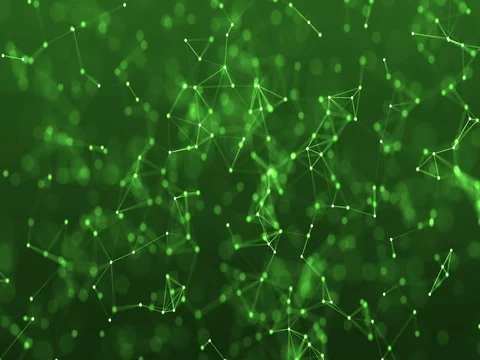 4k abstract loop color geometrical background with lines and dots Stock Footage 71384314