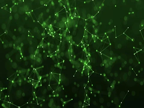 4k abstract loop color geometrical background with lines and dots Stock Footage 71385757