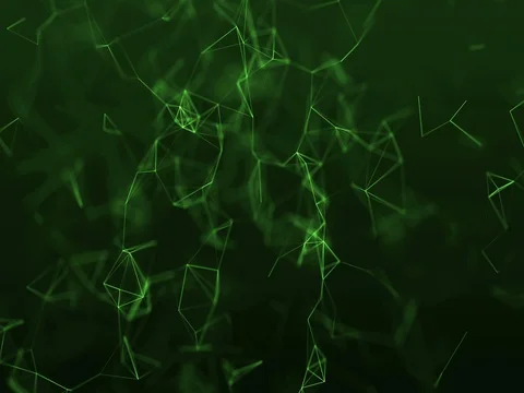 4k abstract loop color geometrical background with lines and dots Stock Footage 71386144