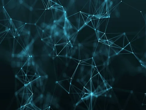 4k abstract loop color geometrical background with lines and dots Stock Footage 71386408