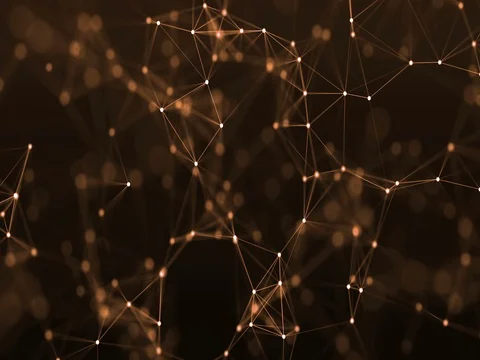 4k abstract loop color geometrical background with lines and dots Stock Footage 71431492