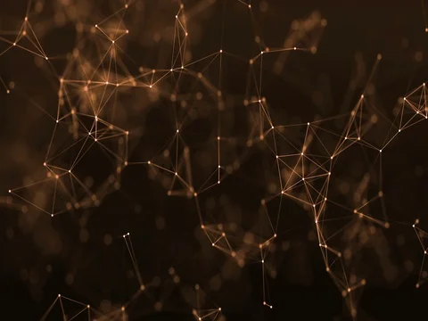 4k abstract loop color geometrical background with lines and dots Stock Footage 71436038
