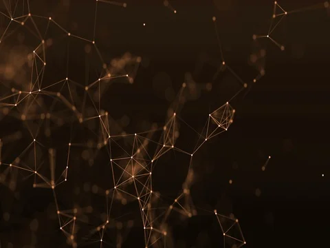 4k abstract loop color geometrical background with lines and dots Stock Footage 71436813