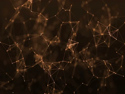 4k abstract loop color geometrical background with lines and dots Stock Footage 71437783