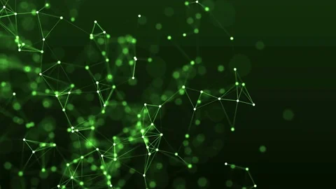 4k abstract loop color geometrical background with lines and dots Stock Footage 75972801