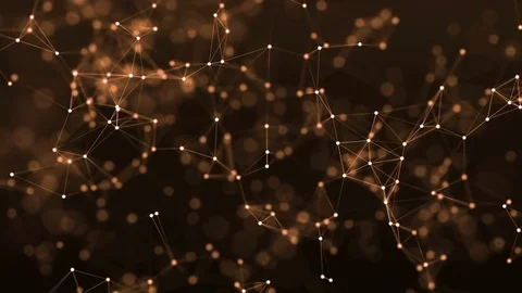 4k abstract loop color geometrical background with lines and dots Stock Footage 75973990
