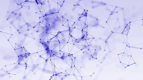 4k abstract loop color geometrical background with lines and dots Stock Footage 75981570