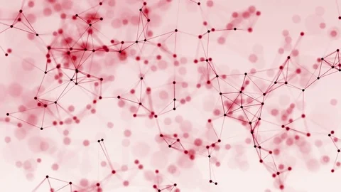 4k abstract loop color geometrical background with lines and dots Stock Footage 76033241