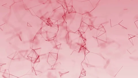 4k abstract loop color geometrical background with lines and dots Stock Footage 76043736