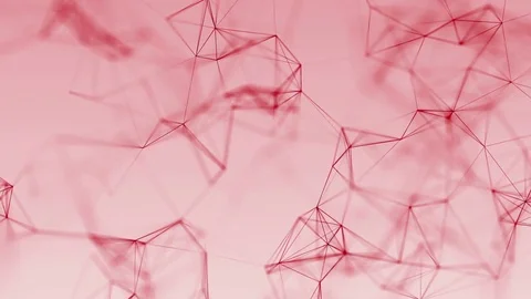 4k abstract loop color geometrical background with lines and dots Stock Footage 76045195
