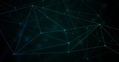4K Abstract Loop Color Geometrical Background With Lines And Dots Stock Footage 102505265