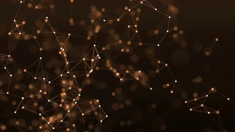 4k abstract loop futuristic geometrical background with lines and dots Stock Footage 75979409