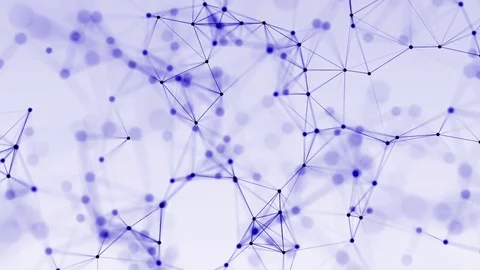 4k abstract loop futuristic geometrical background with lines and dots Stock Footage 75979541