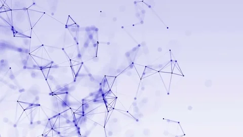 4k abstract loop futuristic geometrical background with lines and dots Stock Footage 75982956