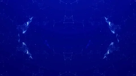 4K Abstract Loop Science Particles Background. Kaleidoscopic Network Motion Stock Footage 130992185