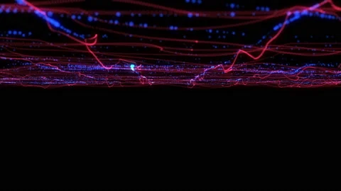 4K. Abstract loopable blue and violet wavy motion background. Stock Footage 124286953