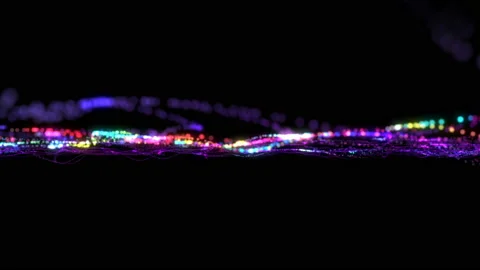 4K. Abstract loopable blue and violet wavy motion background. Stock Footage 124287633