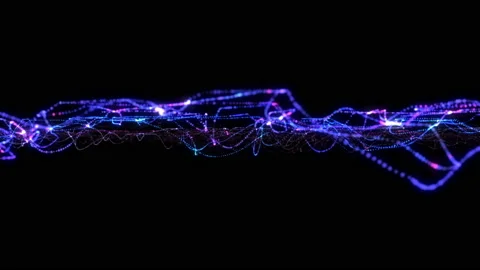 4K. Abstract loopable blue and violet wavy motion background. Stock Footage 124287969