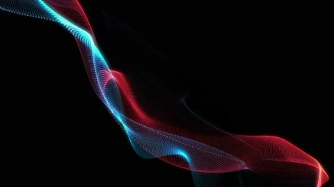 4K. Abstract loopable blue and red wavy motion background. Stock Footage 124300447