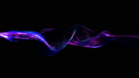 4K. Abstract loopable blue and violet wavy motion background. Stock Footage 124300497
