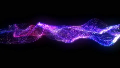 4K. Abstract loopable blue and violet wavy motion background Stock Footage 124301011
